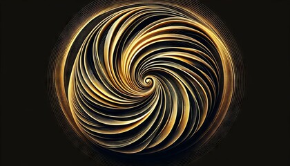 An abstract image resembling a golden vortex with a 16_9 aspect ratio.