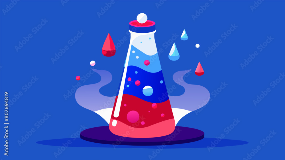 Poster a homemade lava lamp experiment using red white and blue food coloring creates a mesmerizing display