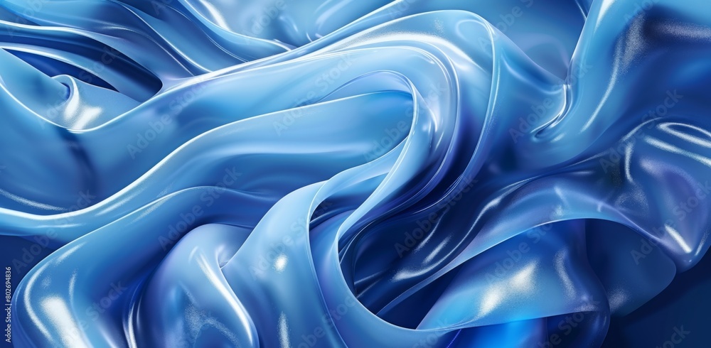 Poster 3d render of abstract blue background with waves