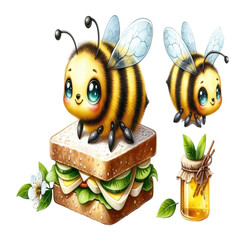 Bee on sandwich