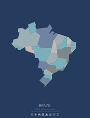 Brazil map.
a simple map of the country.
