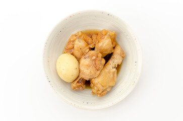 鶏手羽元とたまごの甘辛煮