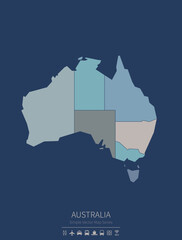 Austrlia map.
a simple map of the country.