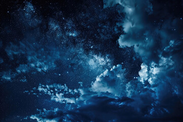 Deep indigo night sky inspiring awe