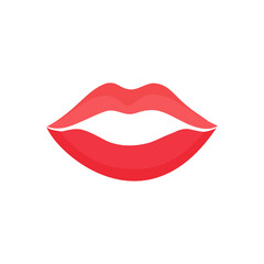  Lip icon on white background.