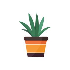 potted plants in pot icon on white background.