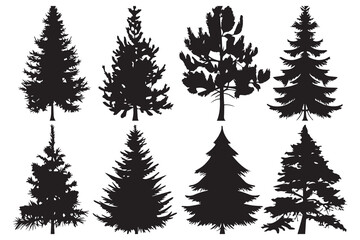 Christmas Tree Silhouette vectors
