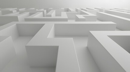 Maze in 3D illustration created by AI.