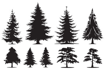 Christmas Tree Silhouette vectors