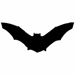 black silhouette of a bat