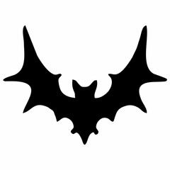 black silhouette of a bat