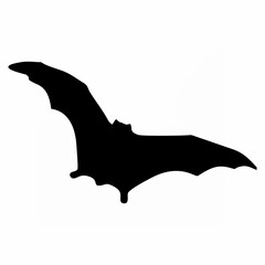 black silhouette of a bat