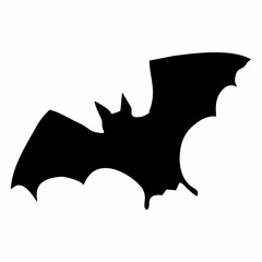 black silhouette of a bat