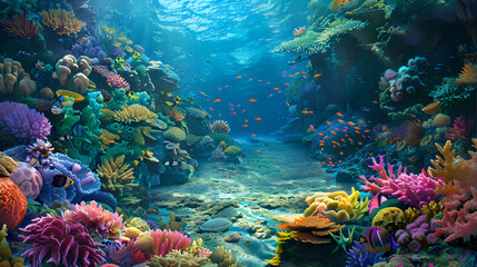 coral reef in the red