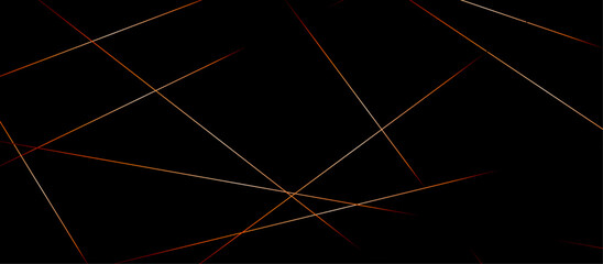 Abstract red and gold lines on black background. Luxury black background paper cut style with black and gold line. triangles background modern design. Vector illustration.	