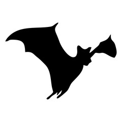 black silhouette of a bat