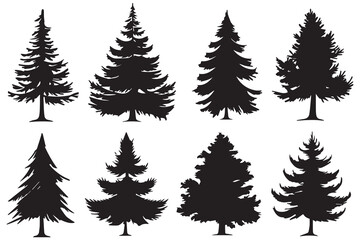 Christmas Tree Silhouette vectors