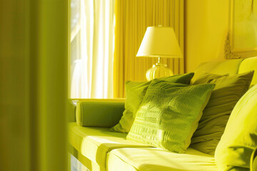 Chartreuse hues energizing a space