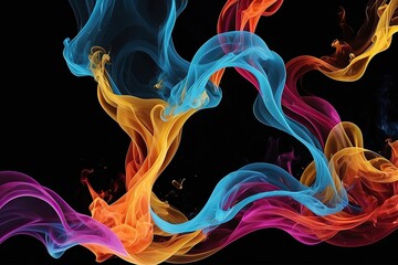 abstract colorful smoke