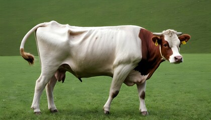 Naklejka na ściany i meble A Cow With Its Tail Flicking Back And Forth Agita