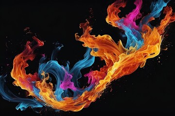 abstract colorful smoke