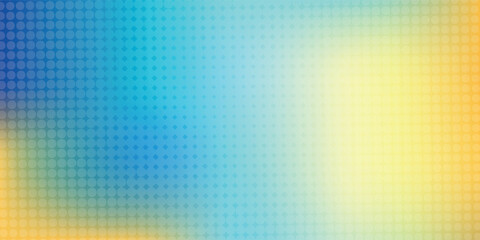 Abstract blurred gradient mesh background in blue and yellow colors of the Ukrainian national flag. Poster or banner template. vector illustration.