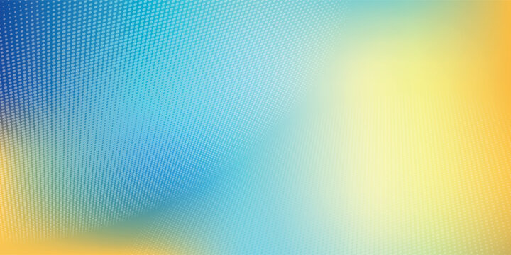 Abstract blurred gradient mesh background in blue and yellow colors of the Ukrainian national flag. Poster or banner template. vector illustration.