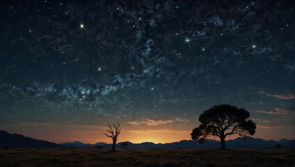 A scene of a sky filled with constellations that come alive, telling stories of ancient myths ai_generated