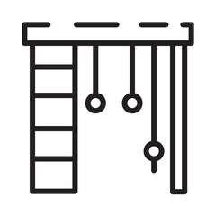 Bars Fitness Gym Line Icon