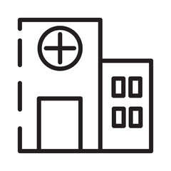 Building Hospital Gym Line Icon