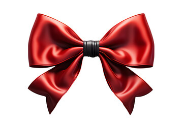Fashionable hair bow dark red color pattern design in beautiful color made out of satin fabric Isolated on cut out PNG or transparent background. Great hair accessory for girls and women.