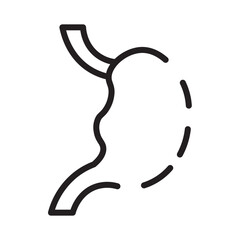 Abdomen Organ Stomach Line Icon