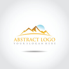 Abstract Mountain Logo Template. Vector Illustrator