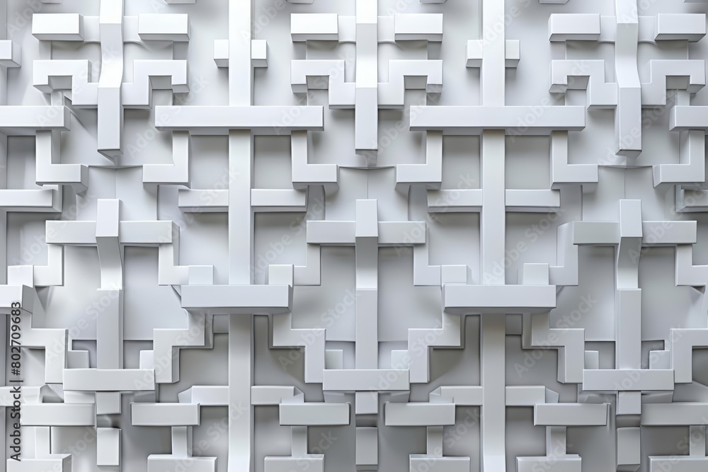 Poster a background of white luxury and silver geometric patterns creates a sophisticated and refined visua