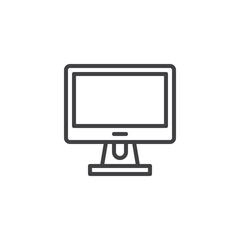 Desktop computer line icon