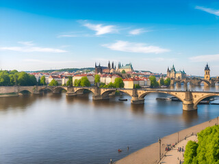 Obraz premium charles bridge city