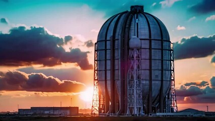 an overview of a state-of-the-art carbon capture facility highlighting the complex equipment and technology used to reduce greenhouse gas emissions