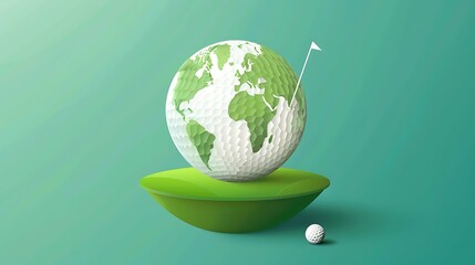 Illustration of world golf day