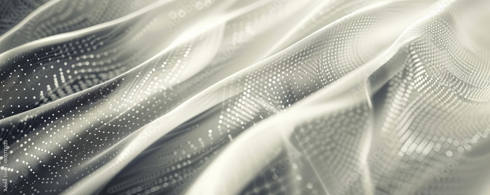 Poster light textures of a white abstract banner highlighted by dot pattern and diagonal lines halftone eff