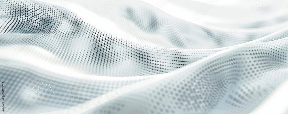 Poster light textures of a white abstract banner highlighted by dot pattern and diagonal lines halftone eff
