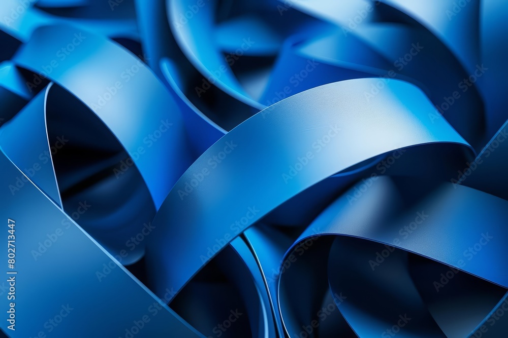 Poster set a dynamic tone with our dynamic blue shapes composition