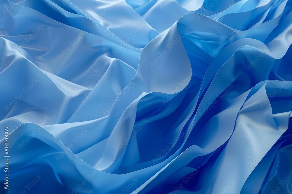 Poster set a dynamic tone with our dynamic blue shapes composition