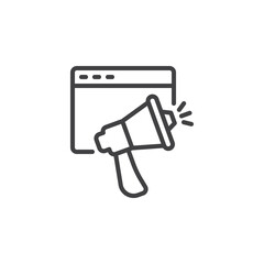 Digital Marketing line icon