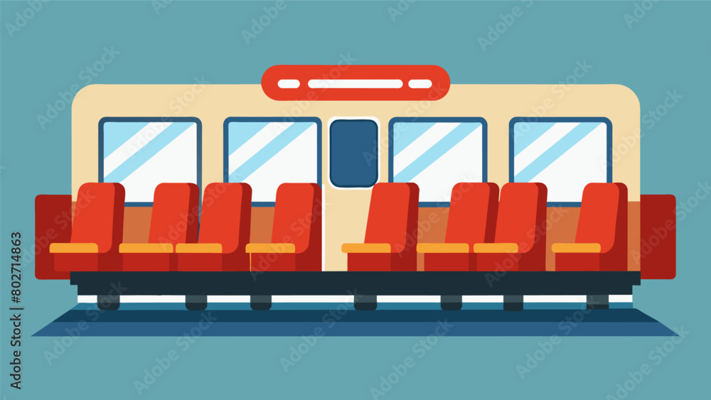 Poster a picture of a train car with designated seating for passengers who may need extra space or prefer n