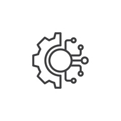 Digital Transformation line icon