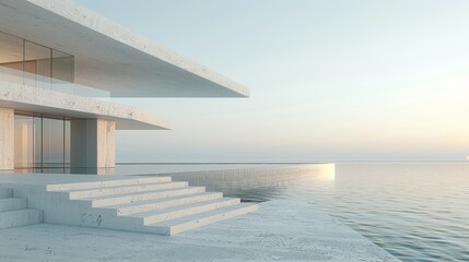 Minimalist Architecture Geometric Shapes: 3D representations showcasing minimalist architectural designs