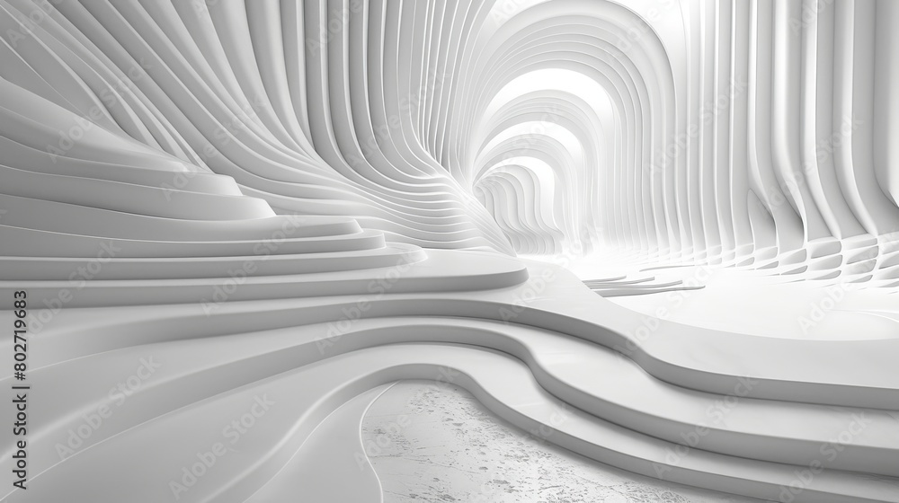 Poster minimalist art time-based art: a 3d visualization of minimalist art in time-based forms