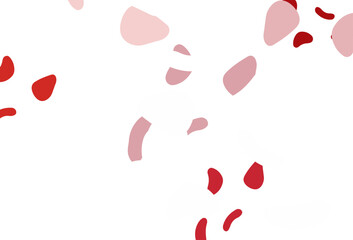 Light red, yellow vector pattern with chaotic shapes.