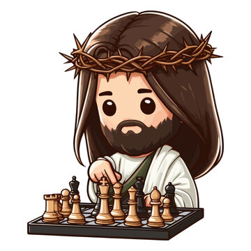 recommend clip art: jesus playing chess