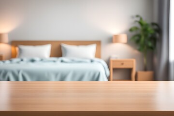 empty table in bedroom 